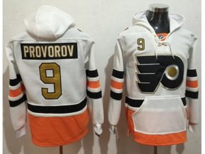 Philadelphia Flyers #9 Ivan Provorov White 3rd Name & Number Pullover NHL Hoodie