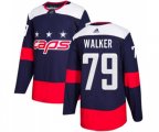 Washington Capitals #79 Nathan Walker Authentic Navy Blue 2018 Stadium Series NHL Jersey