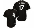 Chicago White Sox #17 Yonder Alonso Replica Black Alternate Home Cool Base Baseball Jersey