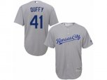 Kansas City Royals #41 Danny Duffy Replica Grey Road Cool Base MLB Jersey