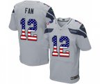 Seattle Seahawks 12th Fan Elite Grey Alternate USA Flag Fashion Football Jersey