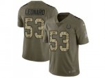Indianapolis Colts #53 Darius Leonard Olive Camo Men Stitched NFL Limited 2017 Salute to Service Jersey