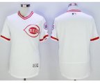 Cincinnati Reds Blank Majestic white Flexbase Authentic Cooperstown Jersey