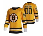Boston Bruins Custom Yellow 2020-21 Alternate Authentic Player Hockey Jersey