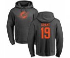 Miami Dolphins #19 Jakeem Grant Ash One Color Pullover Hoodie