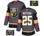 Vegas Golden Knights #25 Stefan Matteau Authentic Gray Fashion Gold NHL Jersey