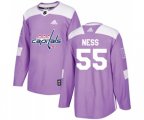 Washington Capitals #55 Aaron Ness Authentic Purple Fights Cancer Practice NHL Jersey