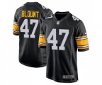 Pittsburgh Steelers #47 Mel Blount Game Black Alternate Football Jersey