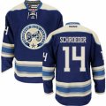 Columbus Blue Jackets #14 Jordan Schroeder Premier Navy Blue Third NHL Jersey