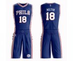 Philadelphia 76ers #18 Shake Milton Swingman Blue Basketball Suit Jersey - Icon Edition