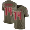 Tampa Bay Buccaneers #14 Ryan Fitzpatrick Limited Olive 2017 Salute to Service NFL Jersey