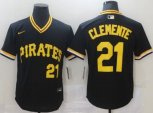 Pittsburgh Pirates #21 Roberto Clemente Nike Black MLB Jersey