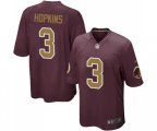 Washington Redskins #3 Dustin Hopkins Game Burgundy Red Gold Number Alternate 80TH Anniversary Football Jersey