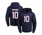 Houston Texans #10 DeAndre Hopkins Navy Blue Name & Number Pullover NFL Hoodie