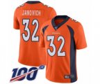 Denver Broncos #32 Andy Janovich Orange Team Color Vapor Untouchable Limited Player 100th Season Football Jersey