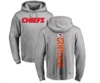 Kansas City Chiefs #53 Anthony Hitchens Ash Backer Pullover Hoodie