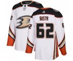 Anaheim Ducks #62 Andrej Sustr Authentic White Away Hockey Jersey