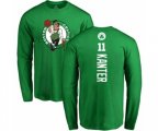 Boston Celtics #11 Enes Kanter Kelly Green Backer Long Sleeve T-Shirt
