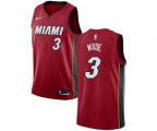 Miami Heat #3 Dwyane Wade Authentic Red Basketball Jersey Statement Edition