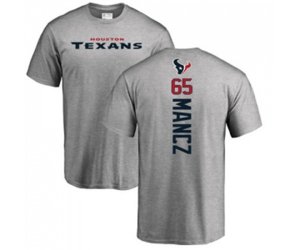 Houston Texans #65 Greg Mancz Ash Backer T-Shirt
