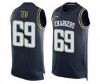 Los Angeles Chargers #69 Sam Tevi Limited Navy Blue Player Name & Number Tank Top Football Jersey