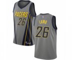 Indiana Pacers #26 Jeremy Lamb Authentic Gray Basketball Jersey - City Edition