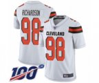 Cleveland Browns #98 Sheldon Richardson White Vapor Untouchable Limited Player 100th Season Football Jersey