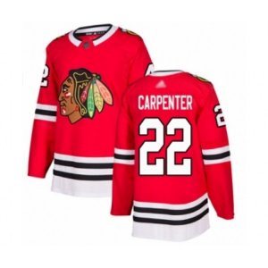 Chicago Blackhawks #22 Ryan Carpenter Authentic Red Home Hockey Jersey