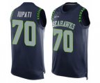 Seattle Seahawks #70 Mike Iupati Limited Steel Blue Player Name & Number Tank Top Football Jersey