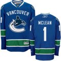 Vancouver Canucks #1 Kirk Mclean Blue NHL jerseys