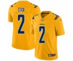 Los Angeles Chargers #2 Easton Stick Limited Gold Inverted Legend Football Jersey