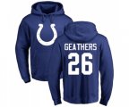 Indianapolis Colts #26 Clayton Geathers Royal Blue Name & Number Logo Pullover Hoodie