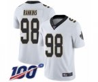 New Orleans Saints #98 Sheldon Rankins White Vapor Untouchable Limited Player 100th Season Football Jersey