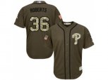 Philadelphia Phillies #36 Robin Roberts Green Salute to Service Stitched Baseball Jersey