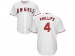 Los Angeles Angels of Anaheim #4 Brandon Phillips Replica White Home Cool Base MLB Jersey