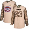 Montreal Canadiens #23 Bob Gainey Authentic Camo Veterans Day Practice NHL Jersey