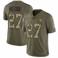 Pittsburgh Steelers #27 J.J. Wilcox Limited Olive Camo 2017 Salute to Service NFL Jersey