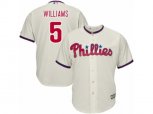 Philadelphia Phillies #5 Nick Williams Replica Cream Alternate Cool Base MLB Jersey