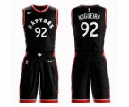 Toronto Raptors #92 Lucas Nogueira Swingman Black Basketball Suit Jersey Statement Edition