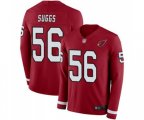 Arizona Cardinals #56 Terrell Suggs Limited Red Therma Long Sleeve Football Jersey