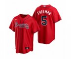 Atlanta Braves Freddie Freeman Nike Red 2020 Replica Alternate Jersey