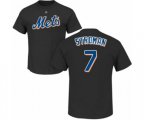 New York Mets #7 Marcus Stroman Black Name & Number T-Shirt