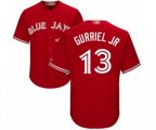 Toronto Blue Jays #13 Lourdes Gurriel Jr. Replica Scarlet Alternate Cool Base Baseball Player Jersey