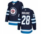 Winnipeg Jets #28 Jack Roslovic Authentic Navy Blue Home NHL Jersey