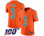Miami Dolphins #3 Josh Rosen Limited Orange Inverted Legend 100th Season Football Jersey