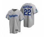 Los Angeles Dodgers Clayton Kershaw Gray 2020 World Series Champions Road Replica Jersey