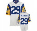 Los Angeles Rams #29 Eric Dickerson Authentic White Throwback Football Jersey