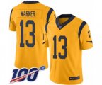 Los Angeles Rams #13 Kurt Warner Limited Gold Rush Vapor Untouchable 100th Season Football Jersey