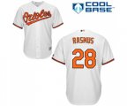 Baltimore Orioles #28 Colby Rasmus Replica White Home Cool Base Baseball Jersey