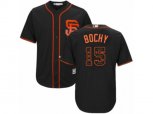 San Francisco Giants #15 Bruce Bochy Authentic Black Team Logo Fashion Cool Base MLB Jersey